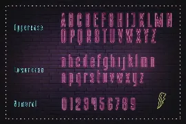 Night Vibes - Neon Light Font