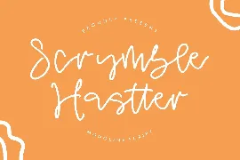 Scrymble Hastter Monoline Script Font