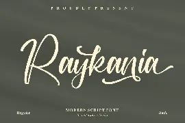 Raykania Modern Script Font