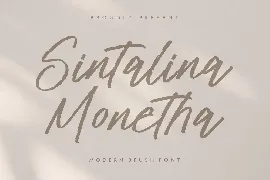 Sintalina Monetha Modern Brush Font