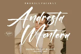 Andresta Montera Modern Signature Font