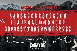 CHRATOS - Black Metal Display Font