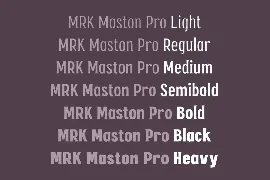 MRK Maston Pro Display Typeface font