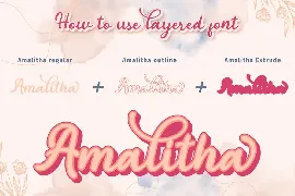 Amalitha - Layered Script Font