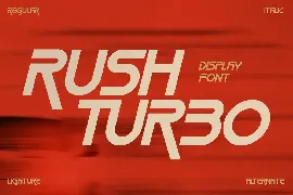 Rush Turbo Modern Display Font