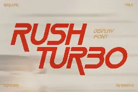 Rush Turbo Modern Display Font