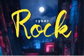 Cyber rock Brush Script font