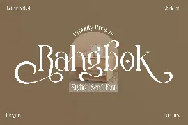 Rahgbok Stylist Serif Font