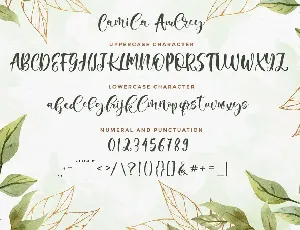 Camila Audrey font