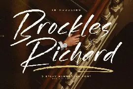 Brockles Richard Display Handbrush Font