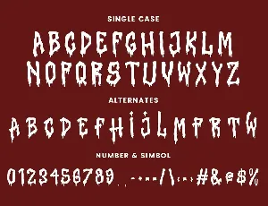 Embar Wisteh Horror Dripping Font