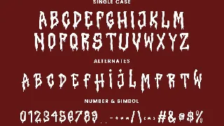 Embar Wisteh Horror Dripping Font