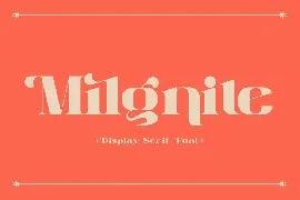 Milgnite Display Serif Font