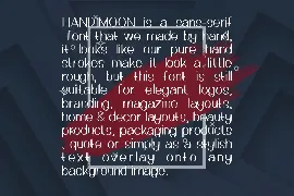 Handimoon Handmade Sans-serif font