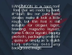 Handimoon Handmade Sans-serif font