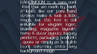 Handimoon Handmade Sans-serif font