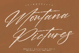 Montana Pictures Modern Signature Font