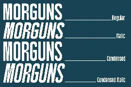 Morguns - Condensed Sans Serif font