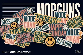 Morguns - Condensed Sans Serif font