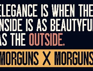 Morguns - Condensed Sans Serif font