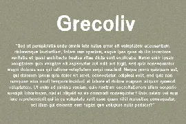 Grecoliv Brush Font