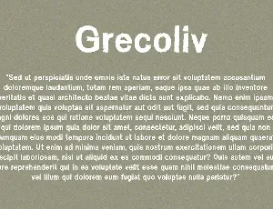 Grecoliv Brush Font