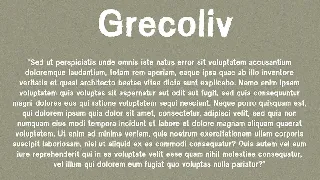 Grecoliv Brush Font