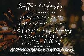 Distance Relationship - Beauty Calligraphy Font