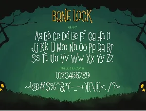 Bone Lock Halloween Font