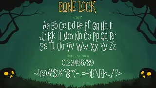 Bone Lock Halloween Font