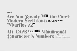 Mvarfles 72 font