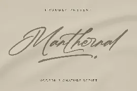 Manthernal Modern Signature Script font