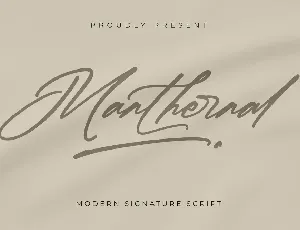 Manthernal Modern Signature Script font