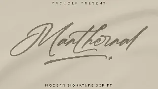 Manthernal Modern Signature Script font