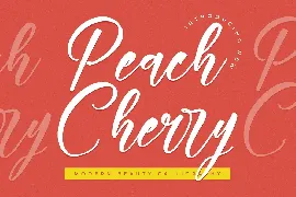 Peach Cherry Modern Calligraphy font