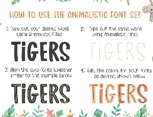 Animalistic Font Trio