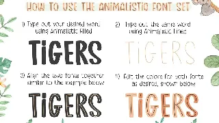 Animalistic Font Trio