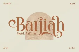 Barjiah Stylish Serif Font