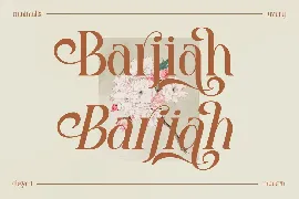 Barjiah Stylish Serif Font