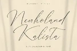 Newholand Kalista Chic Calligraphy font