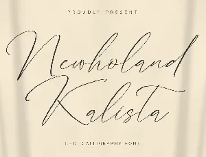 Newholand Kalista Chic Calligraphy font