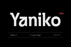 Yaniko font