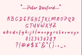 Peter Rasford font