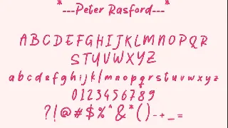 Peter Rasford font