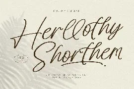 Herllothy Shorthem A Elegant Brush Signature font