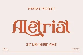 Aletriat Stylish Serif Font