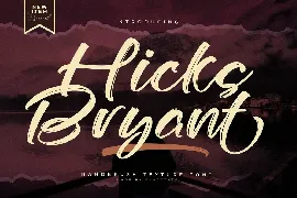 Hicks Bryant Handbrush Texture Font