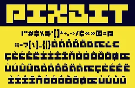 Pixbit - A Geometric Display Pixel Font