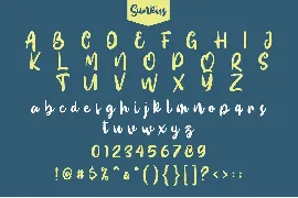 Sunkiss | Handbrush Script font