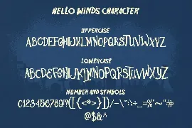 Hello Winds font